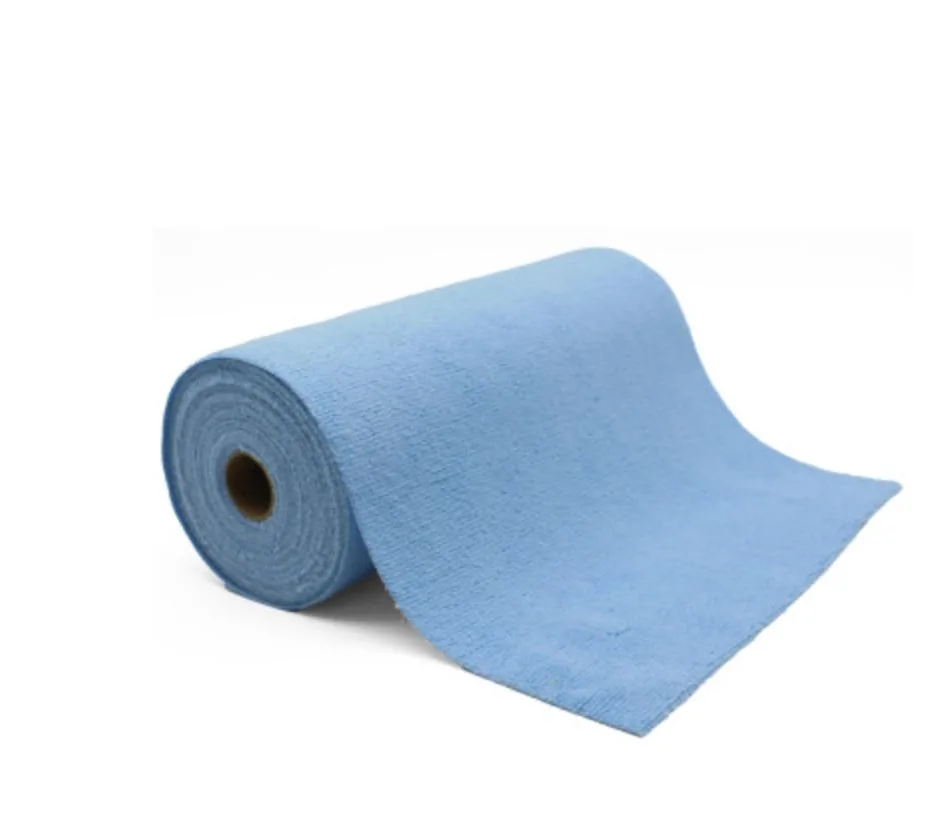 Rouleau d'essuyage bleu